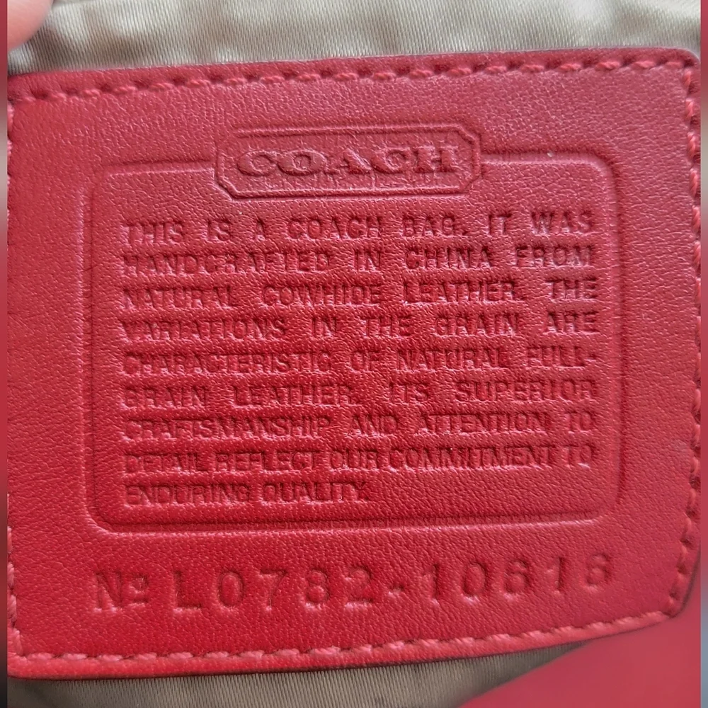 Large Coach Cowhide Leathet Bag